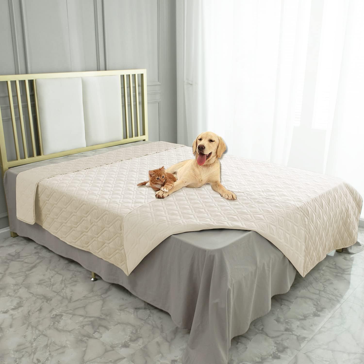 Waterproof Dog Bed Cover Pet Blanket for Furniture Bed Couch Sofa Reversible