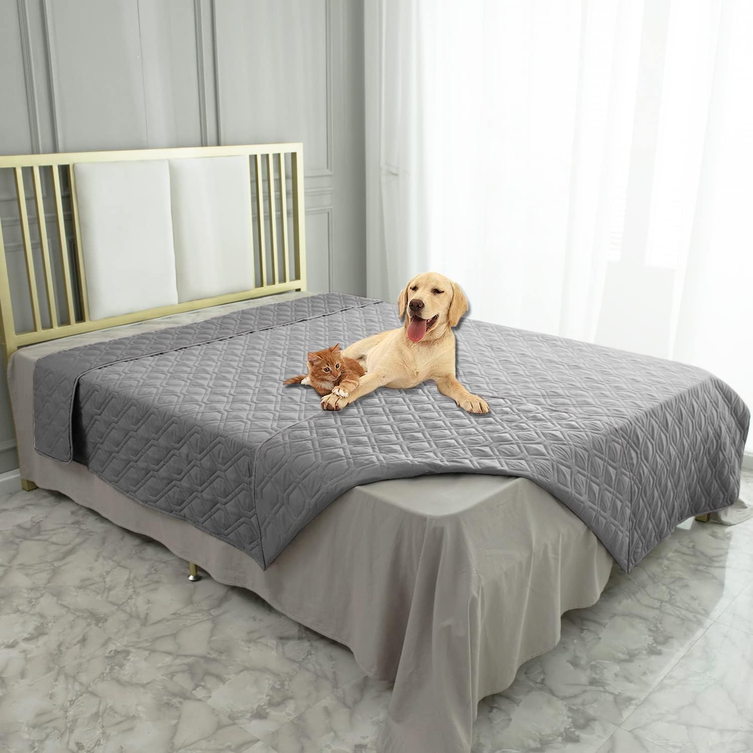 Waterproof Dog Bed Cover Pet Blanket for Furniture Bed Couch Sofa Reversible