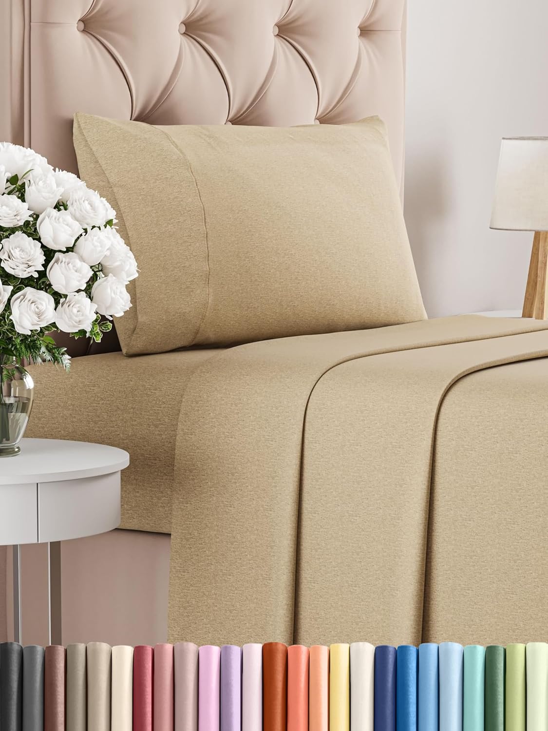 Queen Size 4 Piece Sheet Set - Comfy Breathable & Cooling Bed Sheets Set - Hotel Luxury Bedding for Women, Men, Kids & Teens - Deep Pockets, Easy Secure Fit, Soft and Wrinkle Free - Oeko-Tex - White