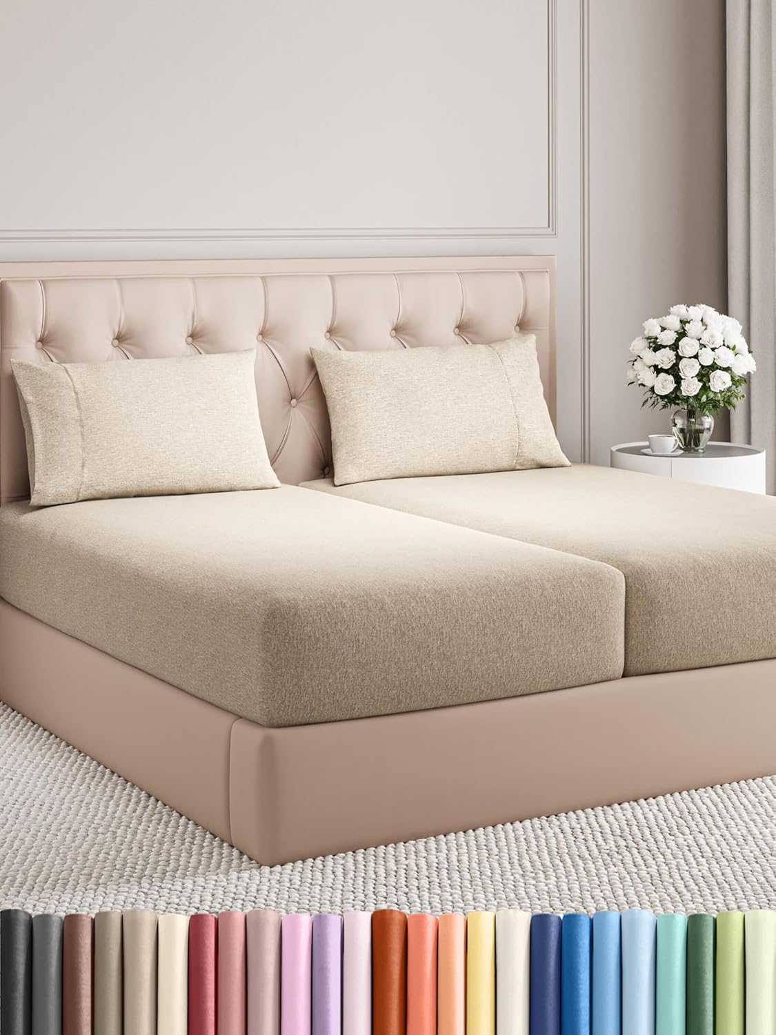 Queen Size 4 Piece Sheet Set - Comfy Breathable & Cooling Bed Sheets Set - Hotel Luxury Bedding for Women, Men, Kids & Teens - Deep Pockets, Easy Secure Fit, Soft and Wrinkle Free - Oeko-Tex - White